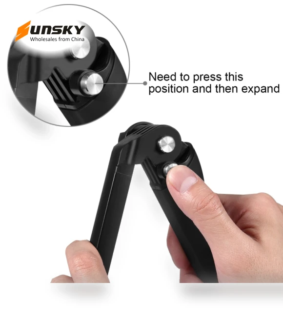 3-Way Grip Foldable Tripod Selfie-stick Extension Monopod — Steady Shots, PULUZ