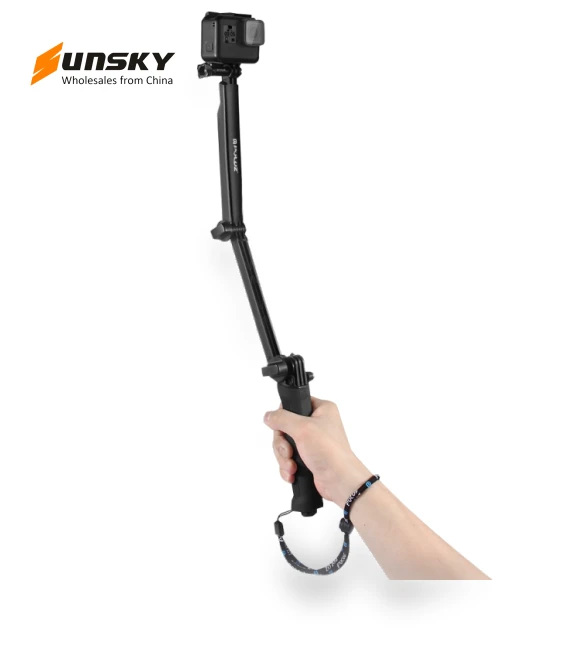 3-Way Grip Foldable Tripod Selfie-stick Extension Monopod — Steady Shots, PULUZ