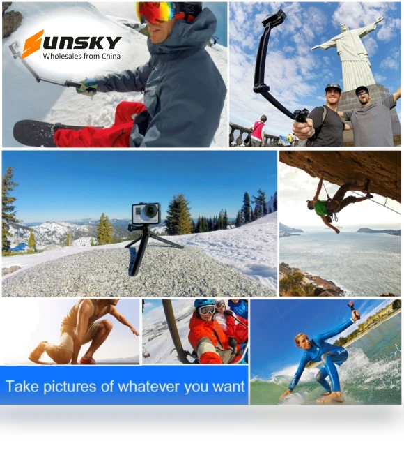3-Way Grip Foldable Tripod Selfie-stick Extension Monopod — Steady Shots, PULUZ