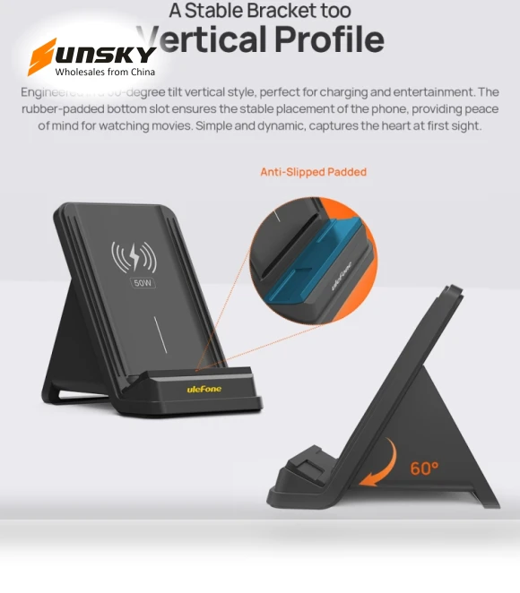 50W Air-cooled Wireless Charger Stand — Chargers, Ulefone