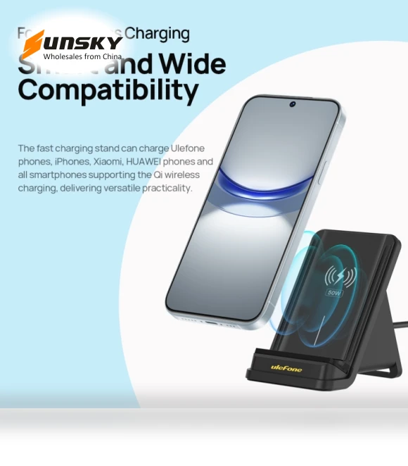 50W Air-cooled Wireless Charger Stand — Chargers, Ulefone