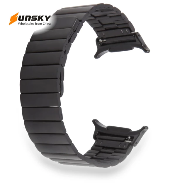 Bamboo Stainless Steel Magnetic Watch Band — Bands, Samsung