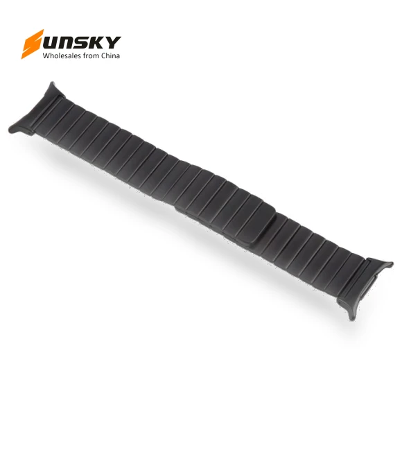 Bamboo Stainless Steel Magnetic Watch Band — Bands, Samsung
