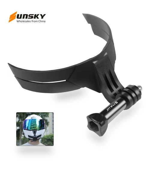 Bending Action Camera Motorcycle Helmet Chin Mount — Chest Camera Mounts, PULUZ
