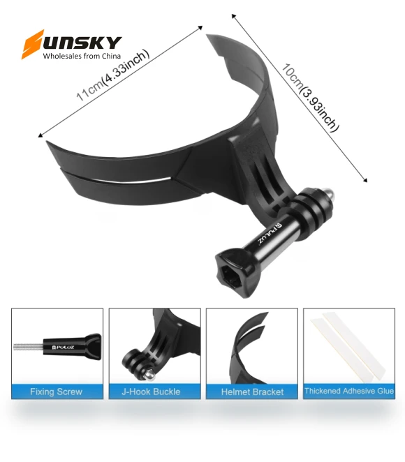 Bending Action Camera Motorcycle Helmet Chin Mount — Chest Camera Mounts, PULUZ
