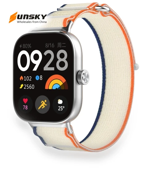 Nylon Woven Hook and Loop Fastener Watch Band — Smartwatch Straps, Redmi
