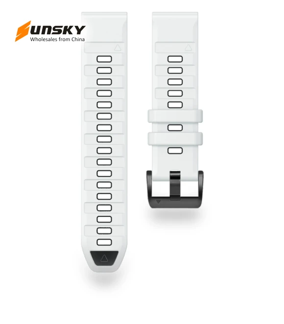 Two Color Screw Buckle Quick Release Silicone Watch Band — Watch Accessories, Garmin
