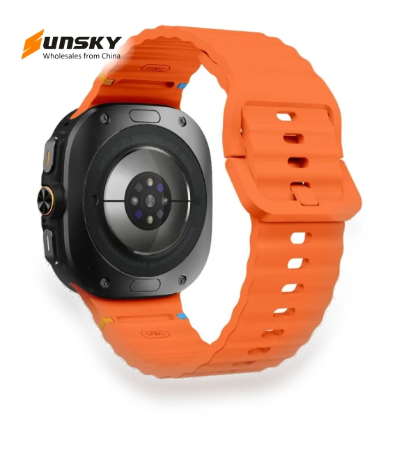 Wave Stitching Silicone Strap — Smartwatch Straps, Kalebol
