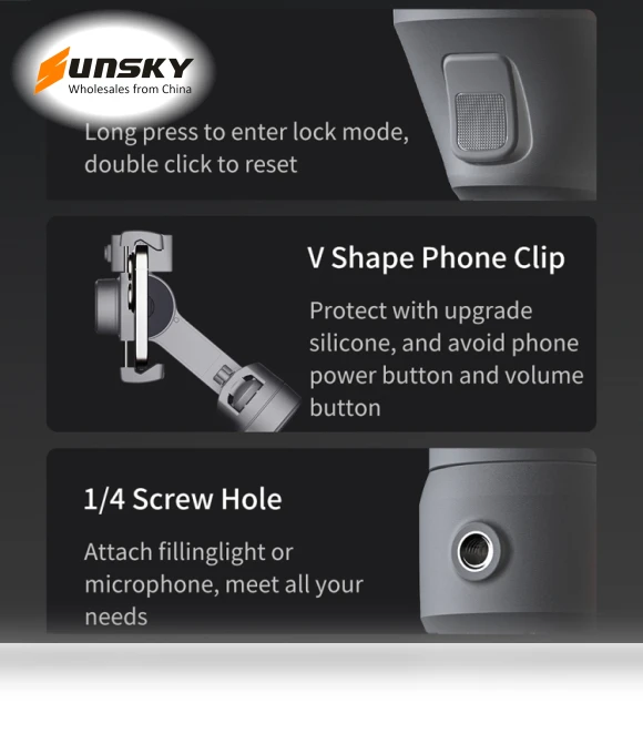Professional 3-Axis Handheld Gimbal Phone Live Stabilizer — Steady Shots, Funsnap