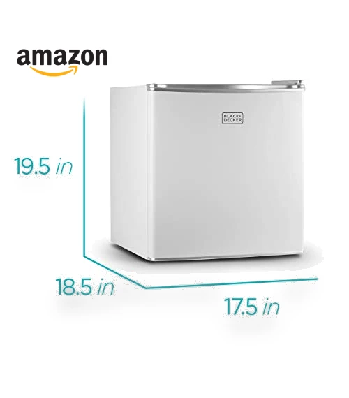Compact Refrigerator Energy Star Single Door Mini Fridge with Freezer — Mini Fridges, BLACK+DECKER