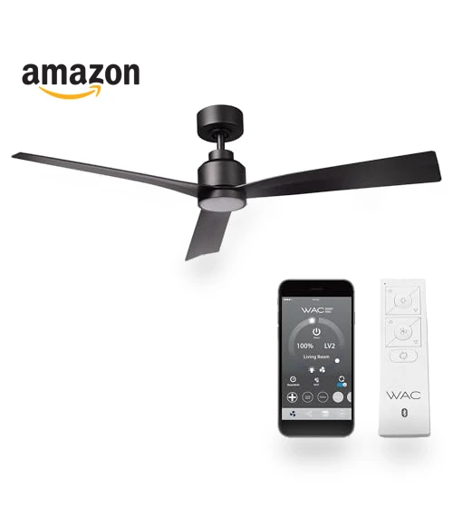 Smart Home Ceiling Fan with LED Light Kit — Ceiling Fan Wall Controls, WAC Lighting