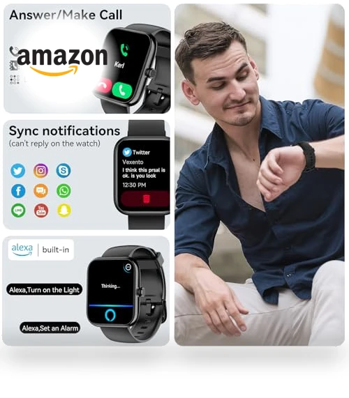Smart Watch with Alexa & Bluetooth Calls — Smartwatches, Senbono