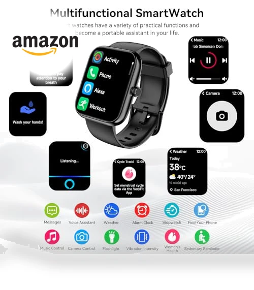 Smart Watch with Alexa & Bluetooth Calls — Smartwatches, Senbono