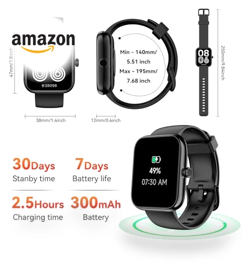 Smart Watch with Alexa & Bluetooth Calls — Smartwatches, Senbono
