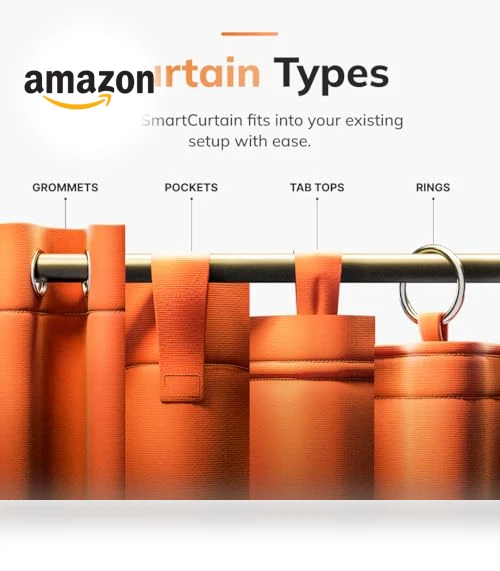 SmartCurtain Motorized Curtain — Café Rings, RYSE