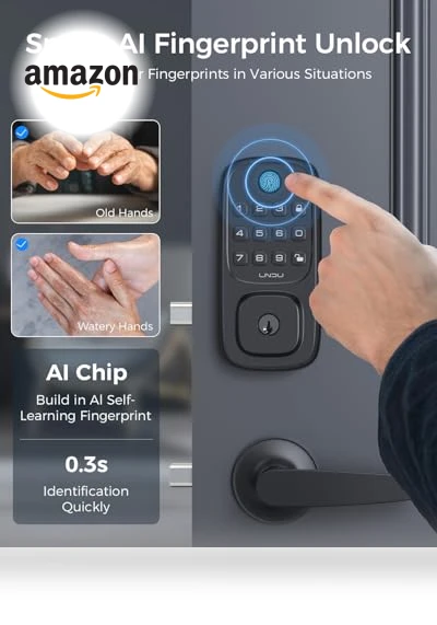 WiFi Smart Keypad Deadbolt with Handle Set — Deadbolts, LNDU