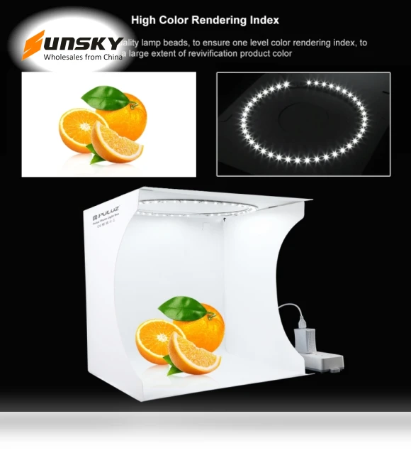 Folding Portable Ring Light Board Photo Lighting Studio Shooting Tent Box Kit — Photography Lighting & Studio Equipment, PULUZ