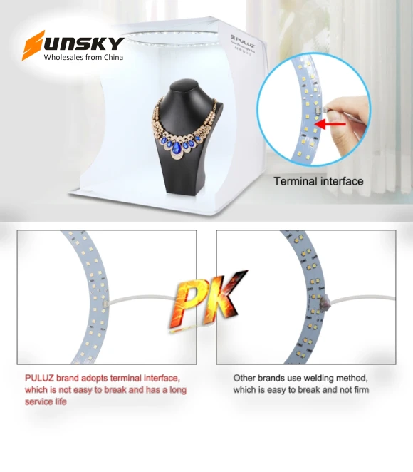 Folding Portable Ring Light Board Photo Lighting Studio Shooting Tent Box Kit — Photography Lighting & Studio Equipment, PULUZ