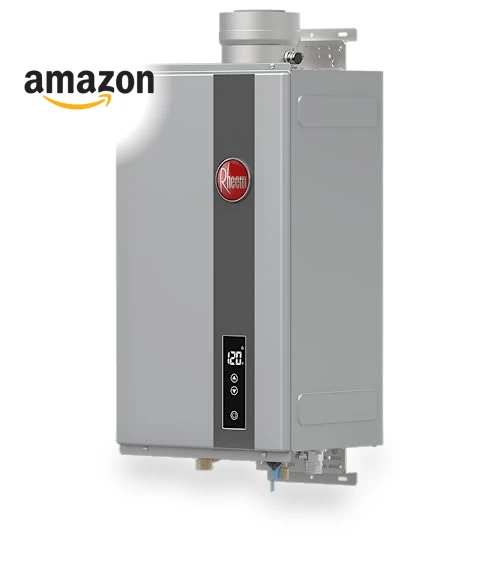 High Efficiency Non-Condensing Indoor Tankless Natural Gas Water Heater — Gas-Powered Room Warmers, Rheem