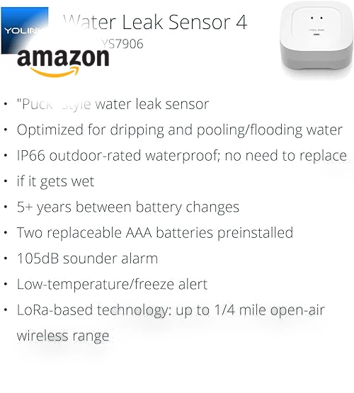 Smart Home Starter Kit: Hub & Water Leak Sensor — Water Leak Detection Systems, YoSmart
