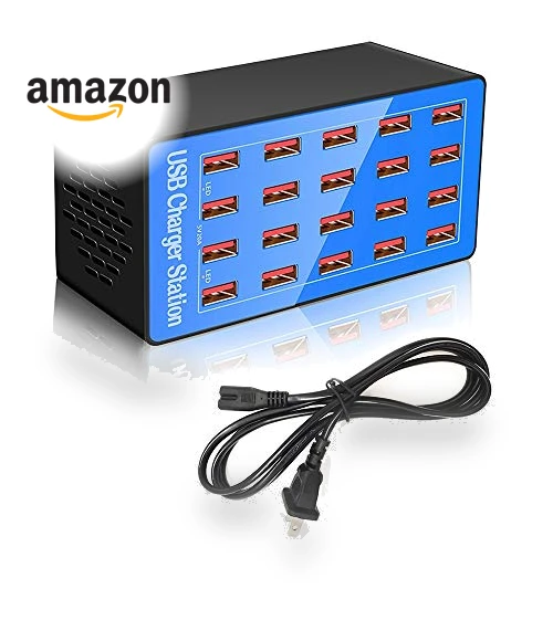 20-Port 100W/20A Multi-USB Charger Station — Chargers & Adapters, MaxLax
