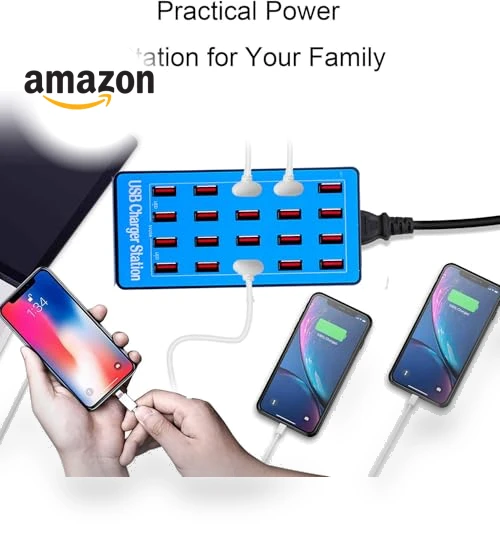 20-Port 100W/20A Multi-USB Charger Station — Chargers & Adapters, MaxLax