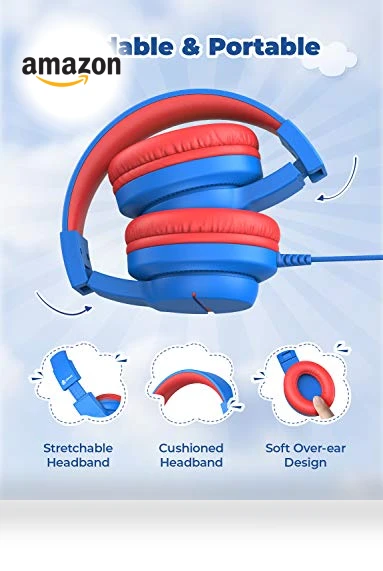 Kids Headphones for School Travel — Over-Ear Headphones, iClever