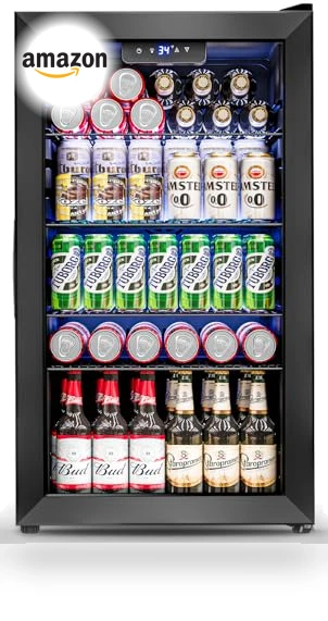 Mini Fridge with Glass Door — Mini Fridges, Feelfunn