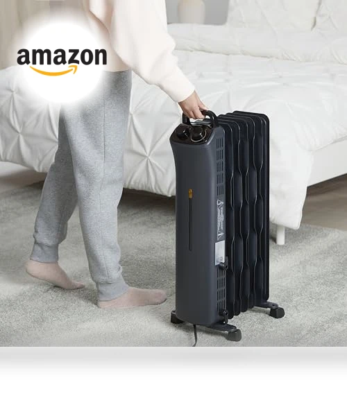 Portable Radiator Heater with 7 Oil-Filled Fins — Heater Spare Components, Amazon Basics