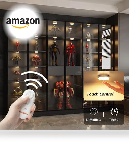 Rechargeable Puck Lights with Remote Control — Overhead Lighting, MICLIONLED