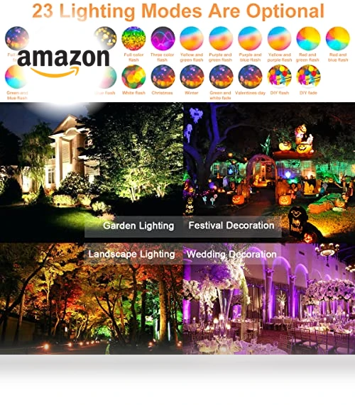 RGB Color Changing LED Flood Lights — Outdoor Light Projectors, ChangM
