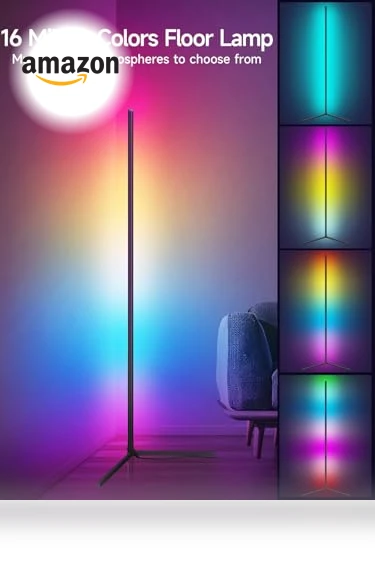 RGB LED Corner Floor Lamp with Music Sync — Lighting Accessories, Tyute