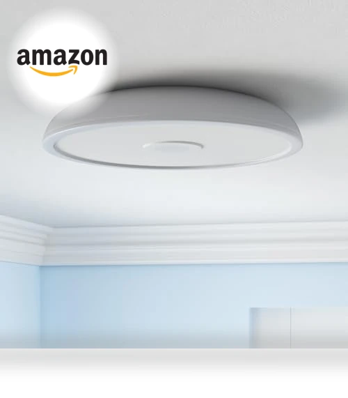 Smart Waterproof LED Flush Mount Ceiling Light Fixture with Bluetooth Speaker — Overhead Lighting, ASALL