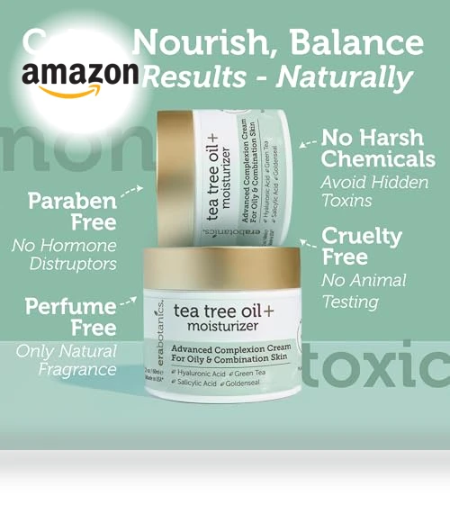Tea Tree Cream Face Moisturizer for Oily Skin — Beauty & Personal Care, Era Organics