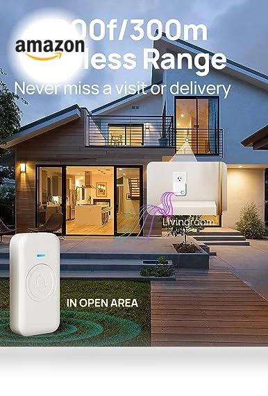 Waterproof Wireless Doorbell with 60 Chimes — Kits, FOVKSUC