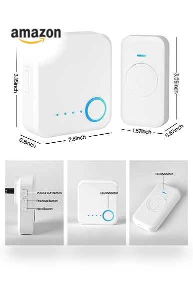 Waterproof Wireless Doorbell with 60 Chimes — Kits, FOVKSUC