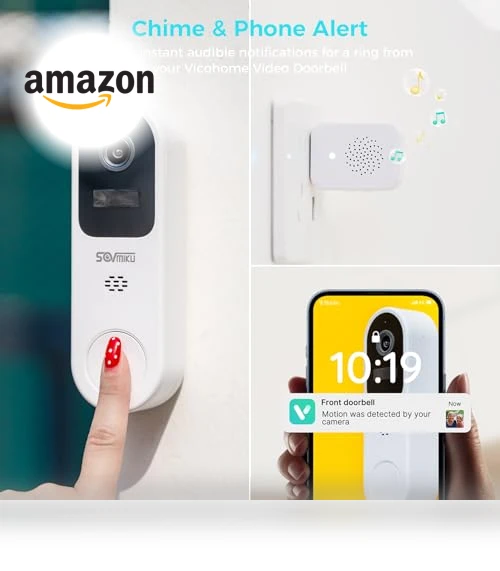 2K Smart Video Doorbell with Chime — Smart Home Security, Vicohome