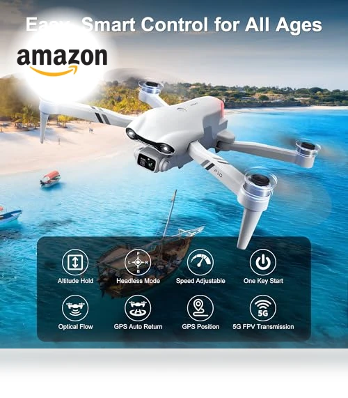 4K UHD GPS RC Drone with Brushless Motor — Drones, CANKETEC