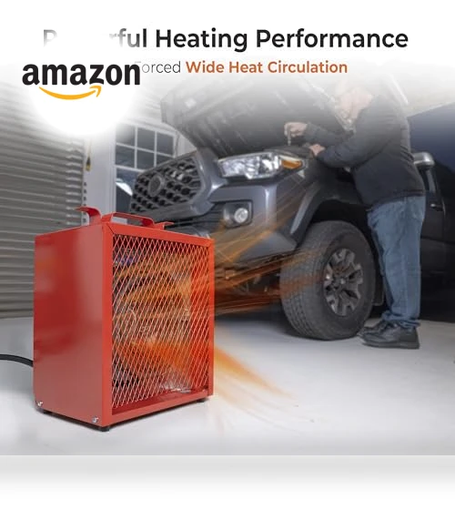 Electric Fan-Forced Industrial Garage and Workshop Utility Space Heater — Portable Electric Heaters, Comfort Zone