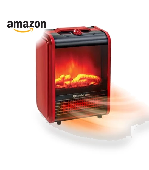 Electric Mini Fireplace Space Heater — Portable Heating Solutions, Comfort Zone