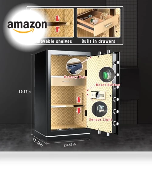 Extra Large Home Safe with Fireproof Waterproof Bag — Cabinet Safes, FABAO
