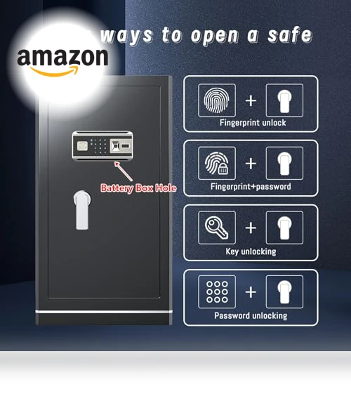 Extra Large Home Safe with Fireproof Waterproof Bag — Cabinet Safes, FABAO