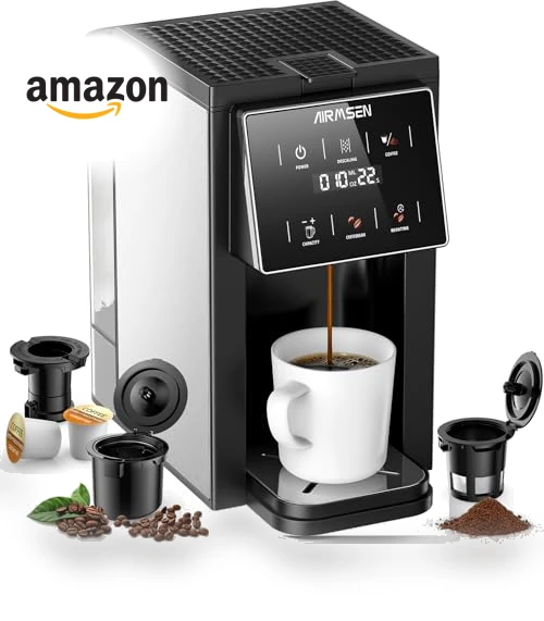 Grind & Brew Coffee Maker with Built-in Grinder — Single-Cup Coffee Makers, AIRMSEN