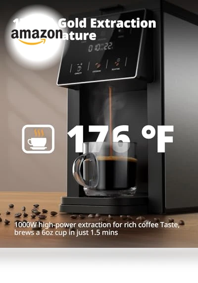 Grind & Brew Coffee Maker with Built-in Grinder — Single-Cup Coffee Makers, AIRMSEN