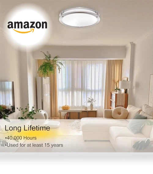 LED Flush Mount Ceiling Light Fixture — Overhead Lighting, OOWOLF