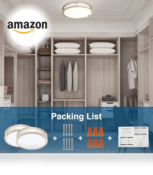LED Flush Mount Ceiling Light Fixture — Overhead Lighting, OOWOLF