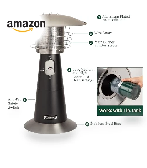 Portable Tabletop Patio Heater — Patio Heaters, Cuisinart