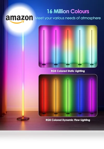 RGB Color Changing Corner Floor Lamp — Billiard & Pool, CCACC