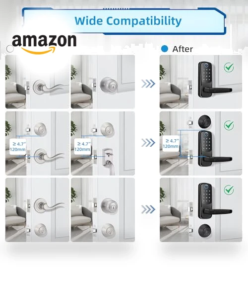 Smart Door Lock with Handle — Locks, MSR X6