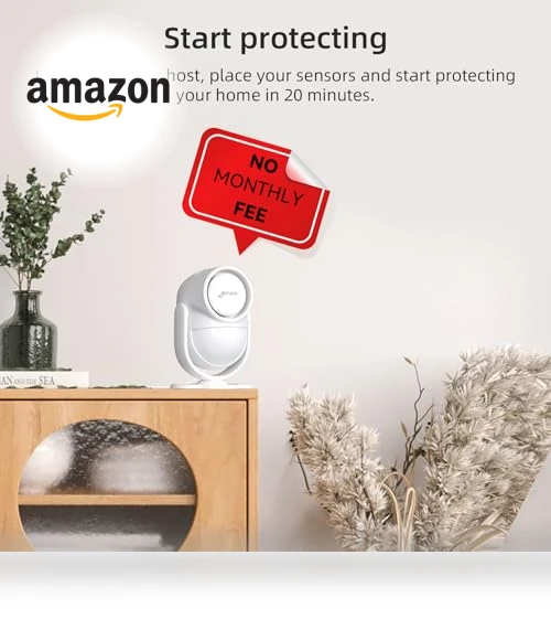 WiFi Home Alarm System with PIR Motion Sensor — Smart Home Security, CPVAN